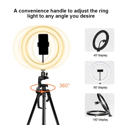 Ring Light Model 3120 dla YouTube i Tik Tok | Z podstawą max. 136 cm z pilotem Bluetooth